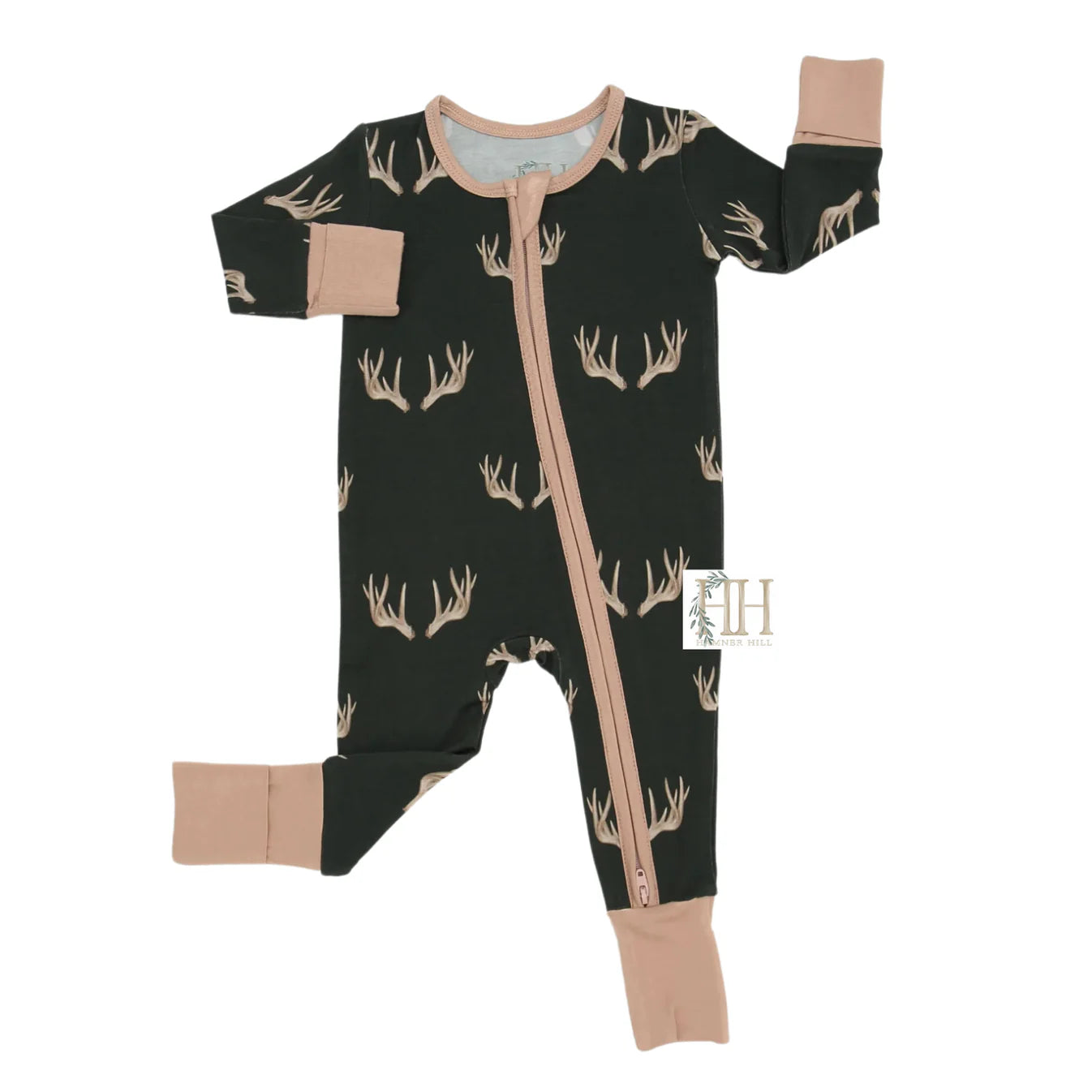 Antler Double Zipper Romper