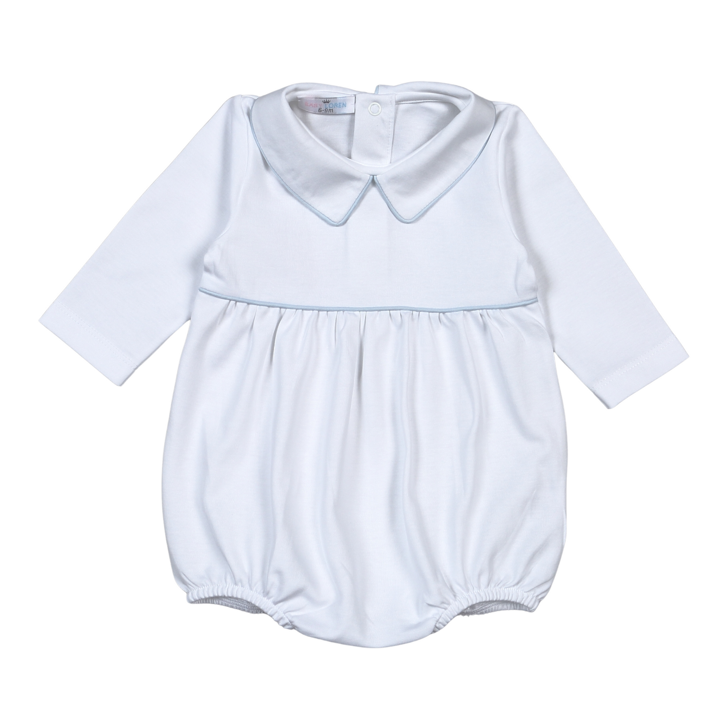 Bob White Blue Piping Pima Bubble