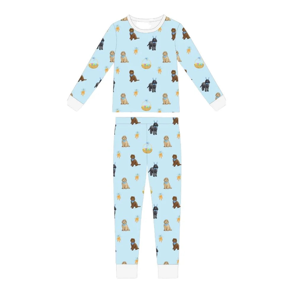 **PRE-ORDER** Blue Doodle Easter Two Piece Loungewear Set