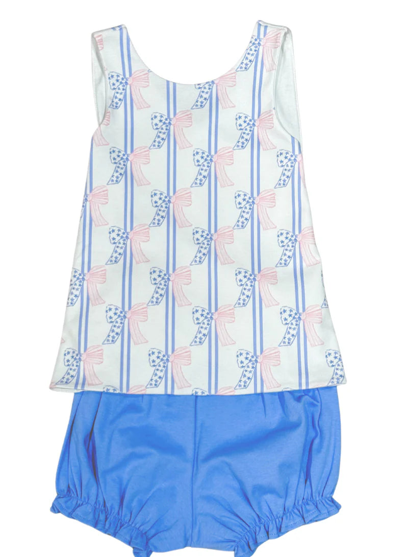 Sammy Bloomer Set Patriotic Bow
