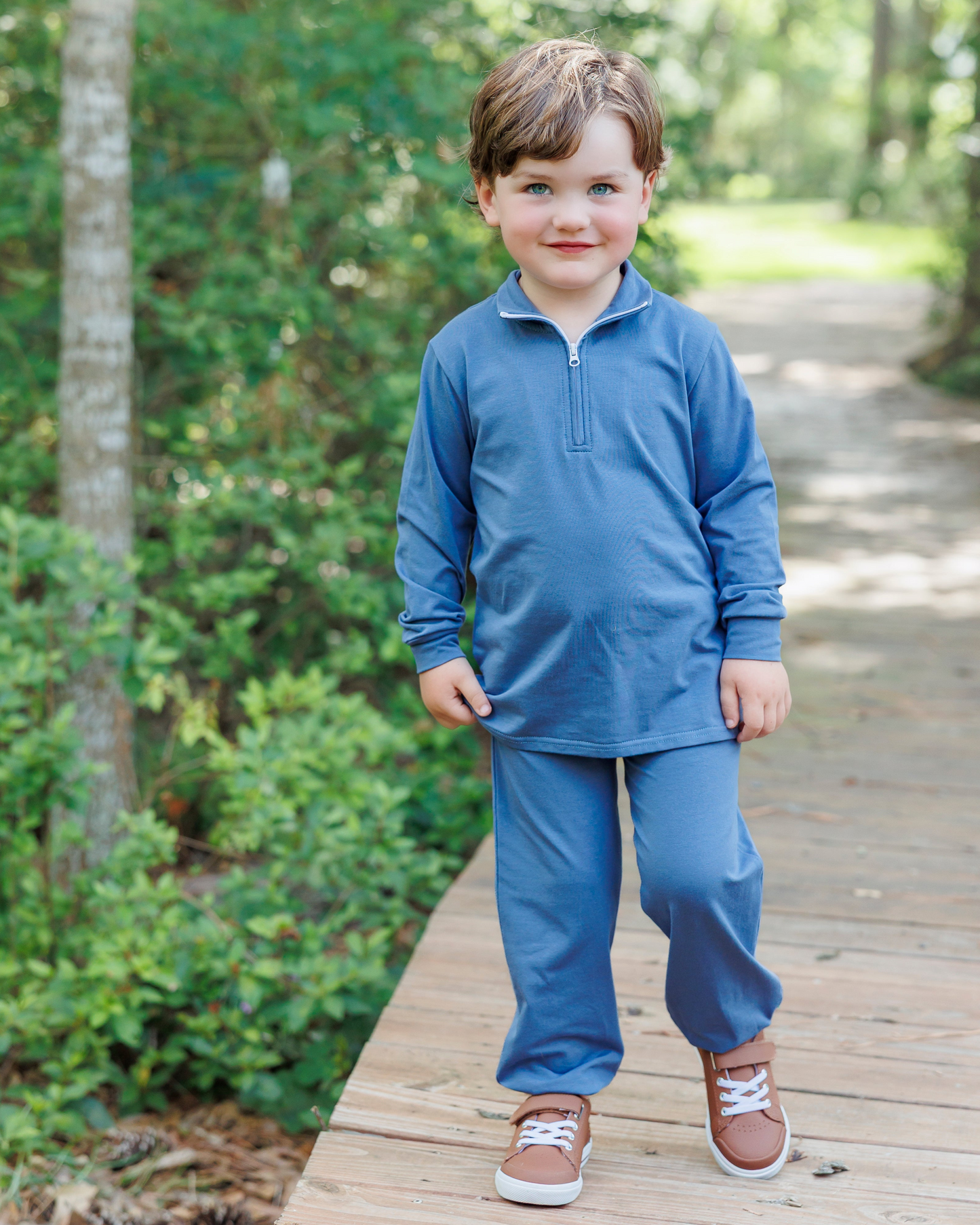 **PRE-ORDER** Evan Pullover Set - Dusty Blue