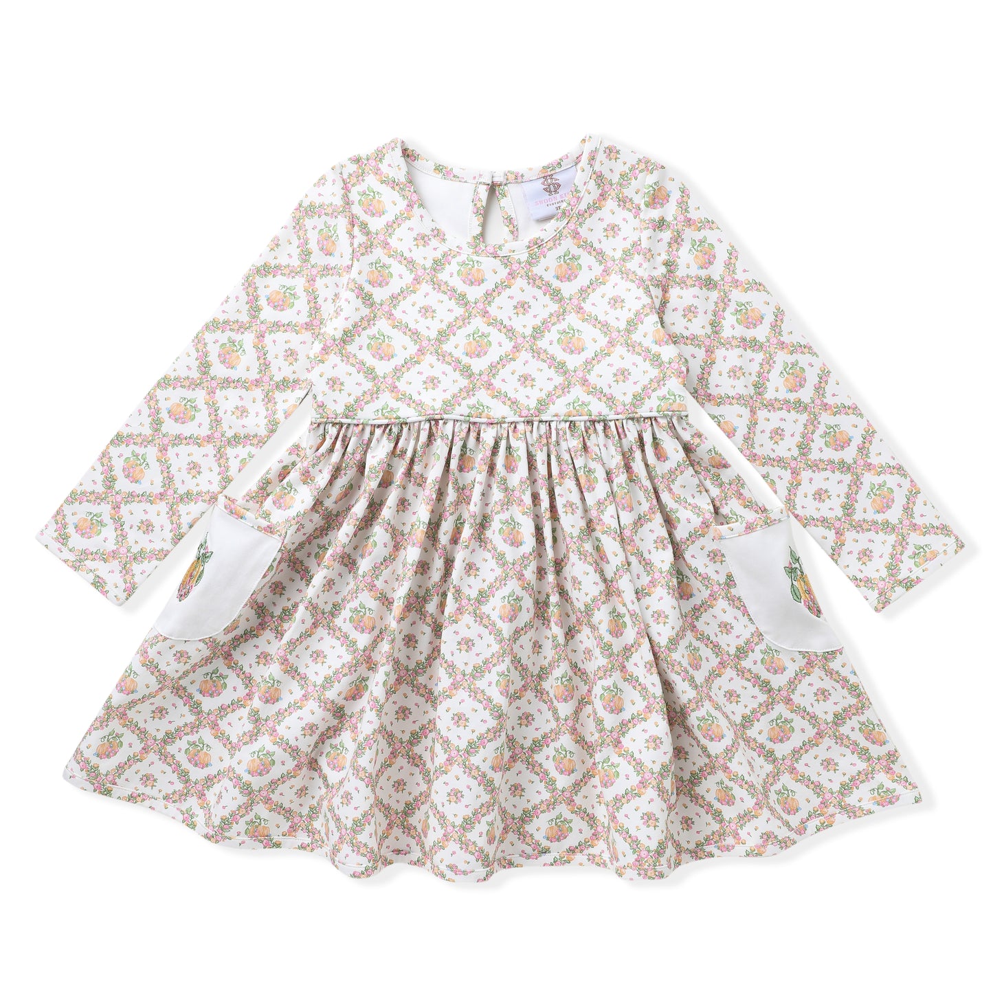 Pumpkin Pocket Embroidery Dress