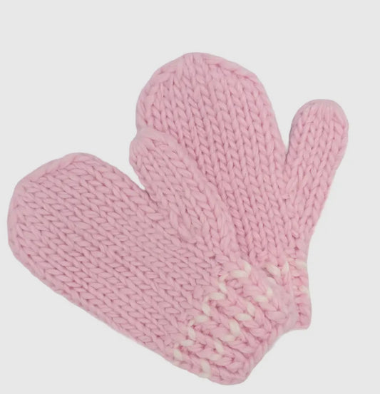 Pink Knit Mittens