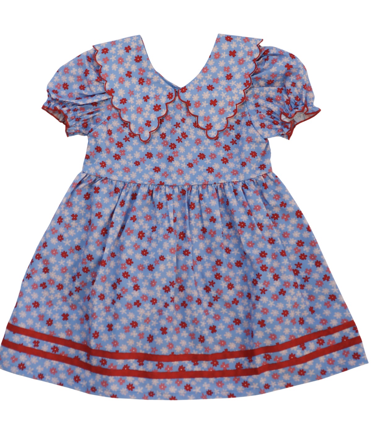 Conley Dress - Blue Ditsy Floral