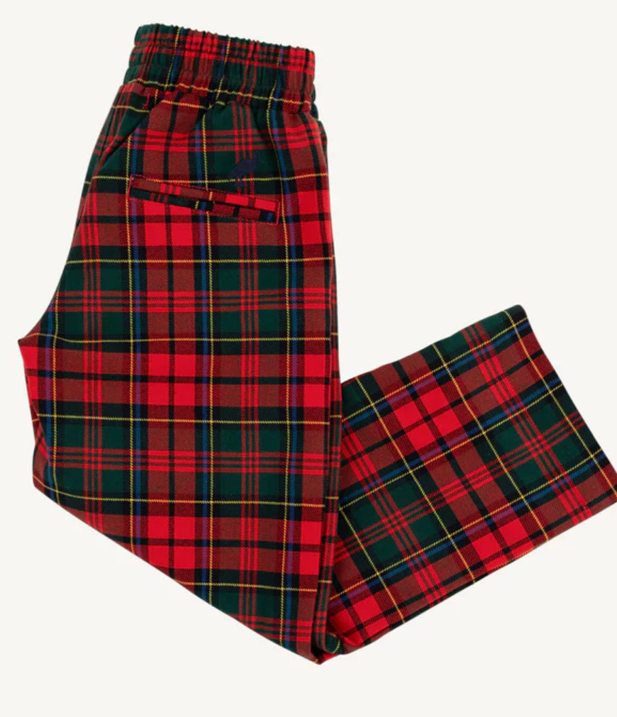 Sheffield Pants (Twill)- Paces Mill Plaid with Nantucket Navy Stork