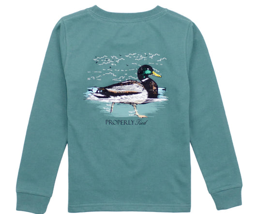 Boys Swimming Mallard LS Marine Green