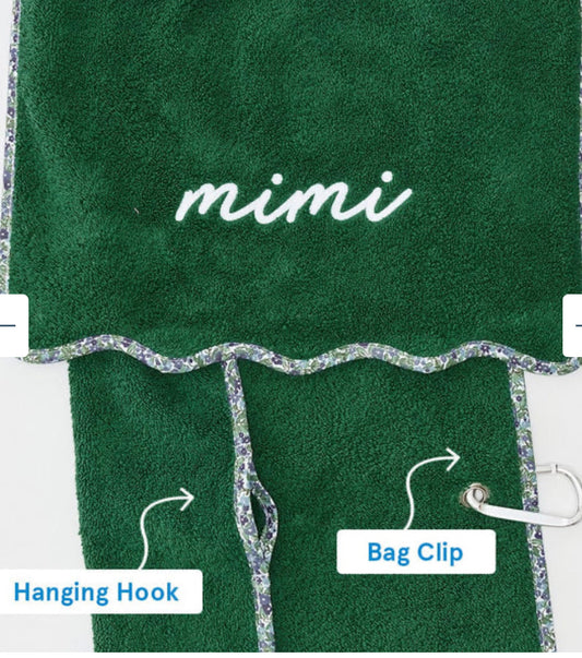 Scallop Golf Towel - Green