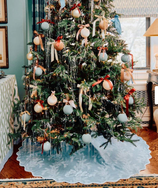 Meredith Ellis x Weezie Tree Skirt - Swedish Blue