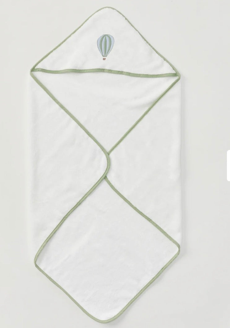 Baby Hooded Towel - Balloon Matcha
