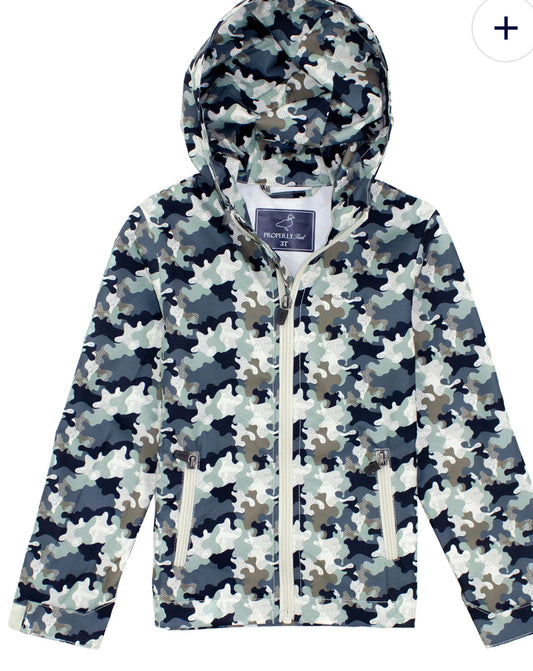 Boys Canopy Rain Jacket - Backwater Camo
