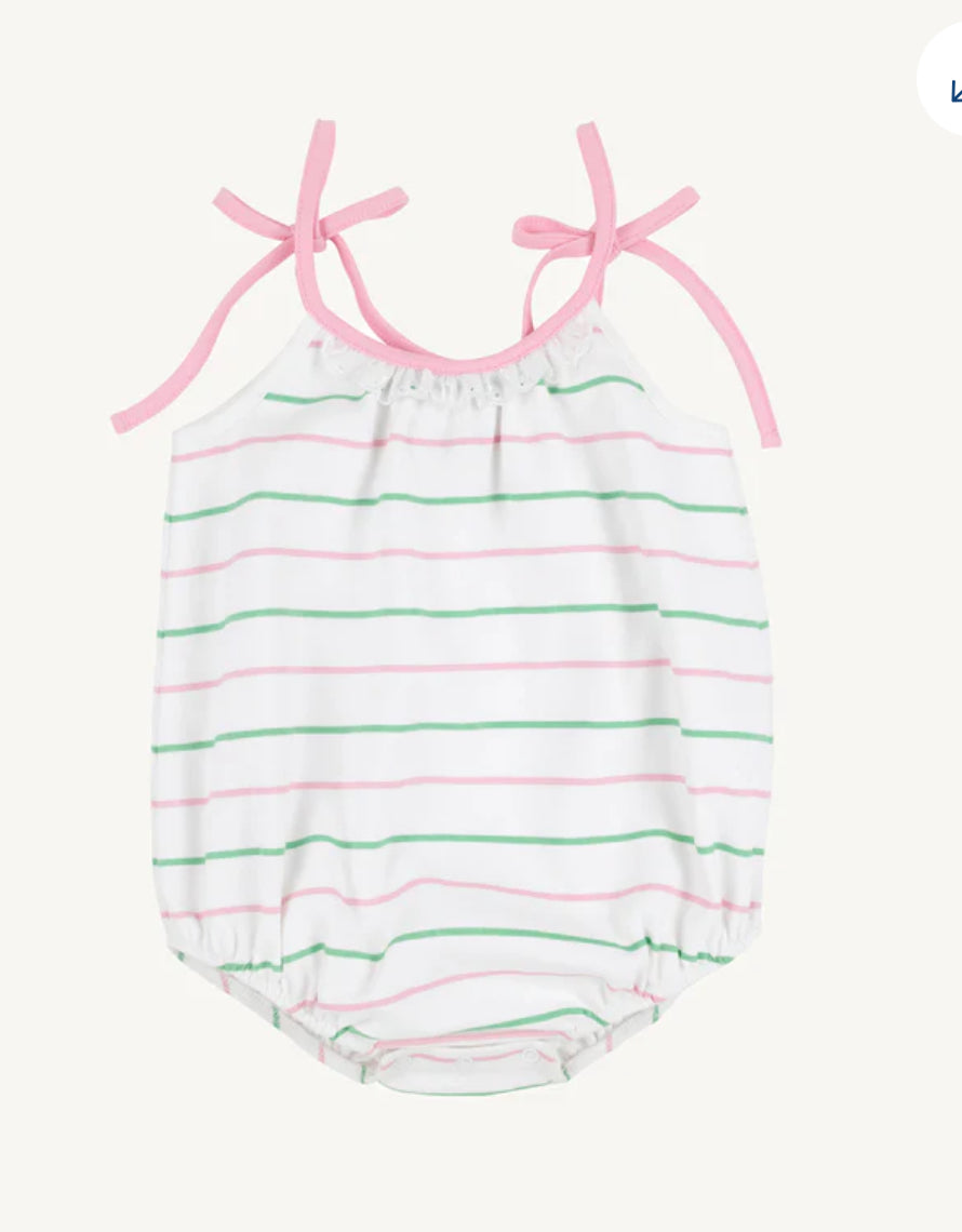 Junie B Bubble - Tradd Street Stripe with Pier Party Pink