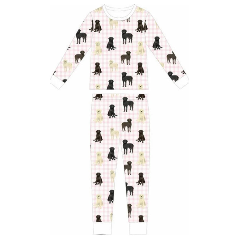 **PRE-ORDER** Labs Pink Gingham Two Piece Loungewear Set