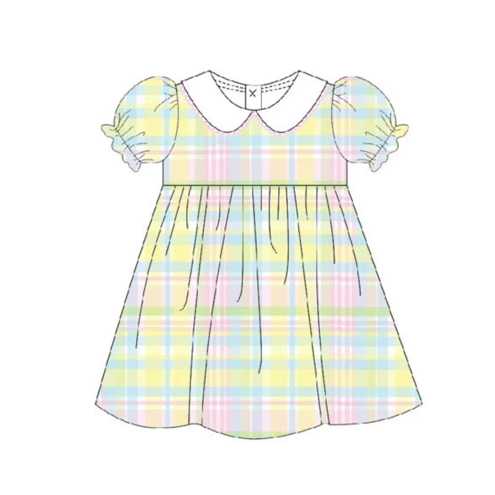 ** PRE-ORDER ** Girl Spring Plaid Dress