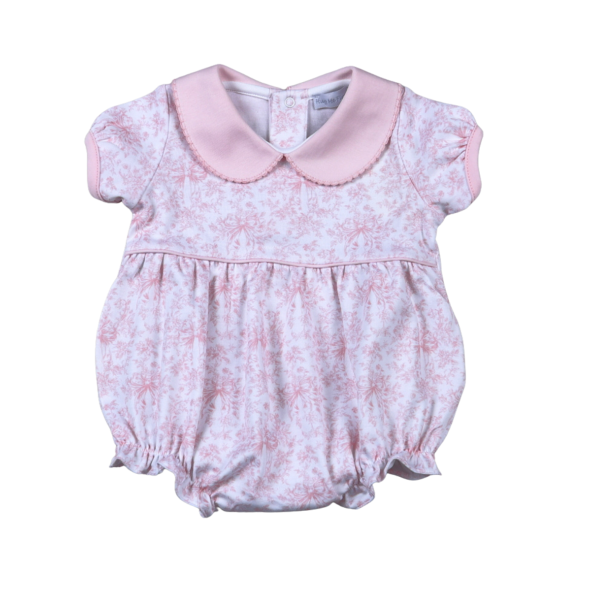 ** PRE-ORDER ** Gigi Pink Toile Short Sleeves Bubble, 100% Pima Cotton
