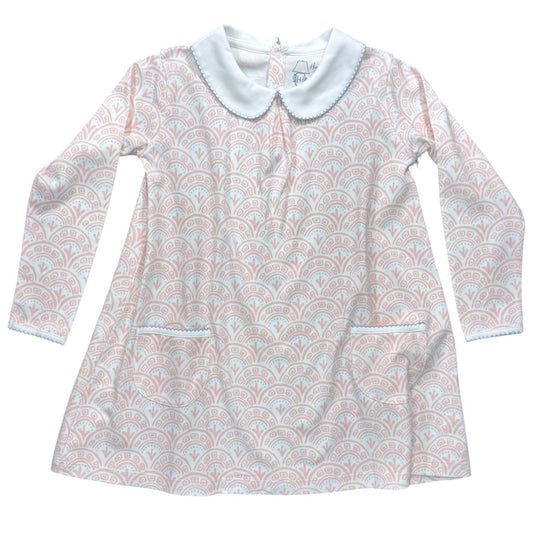 Serene Scallops LS Pocket Twirl Dress
