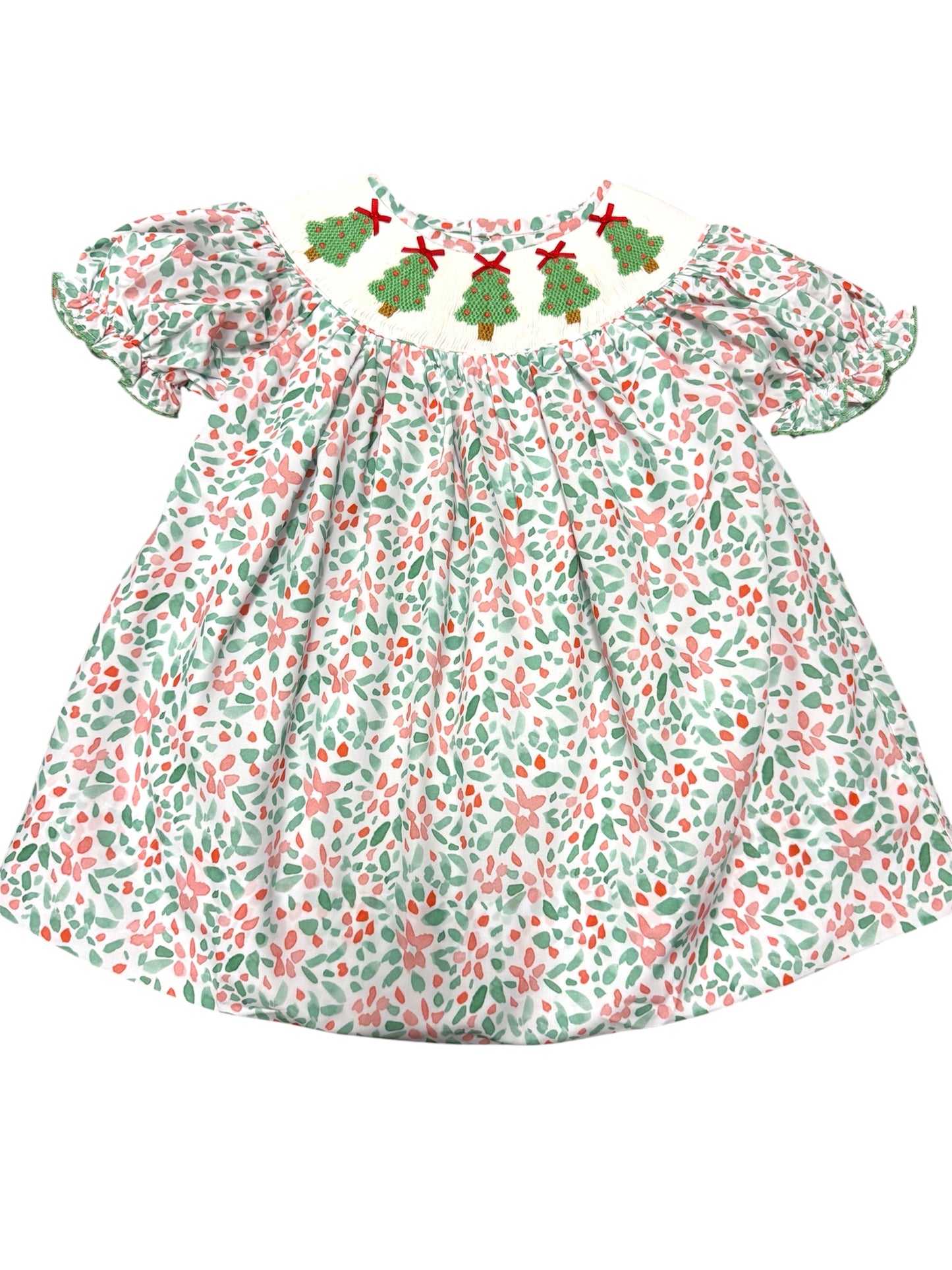 Smocked Christmas Tree Dress