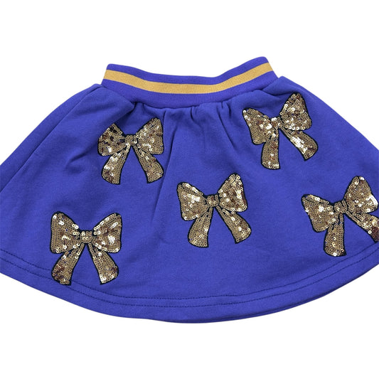 Purple and Gold Bows Skort