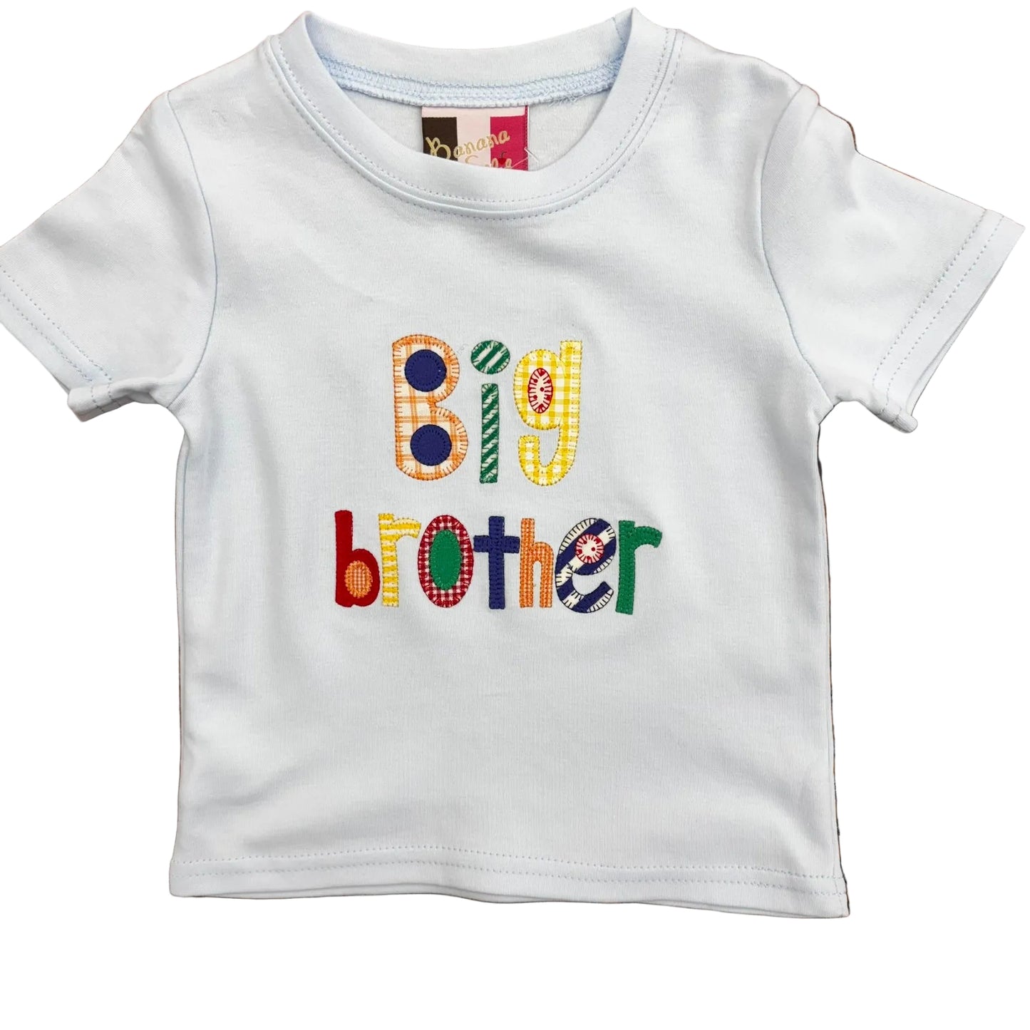 LIght blue t-shirt with Big Brother applique.