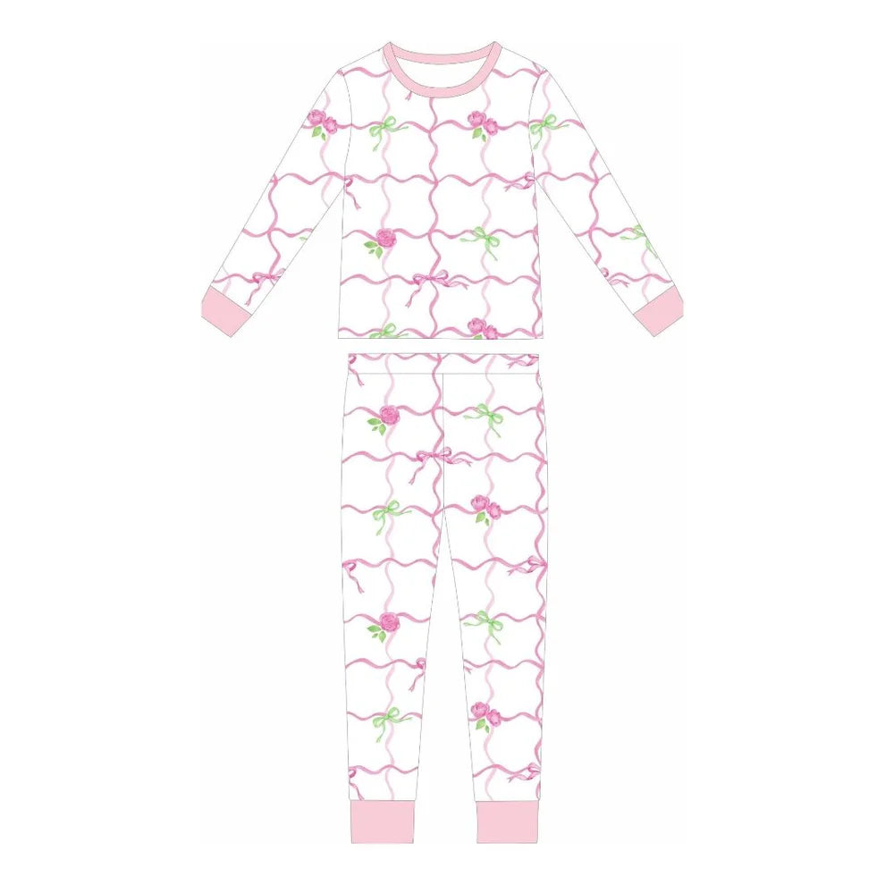 **PRE-ORDER** Peony Ribbons Two Piece Loungewear Set