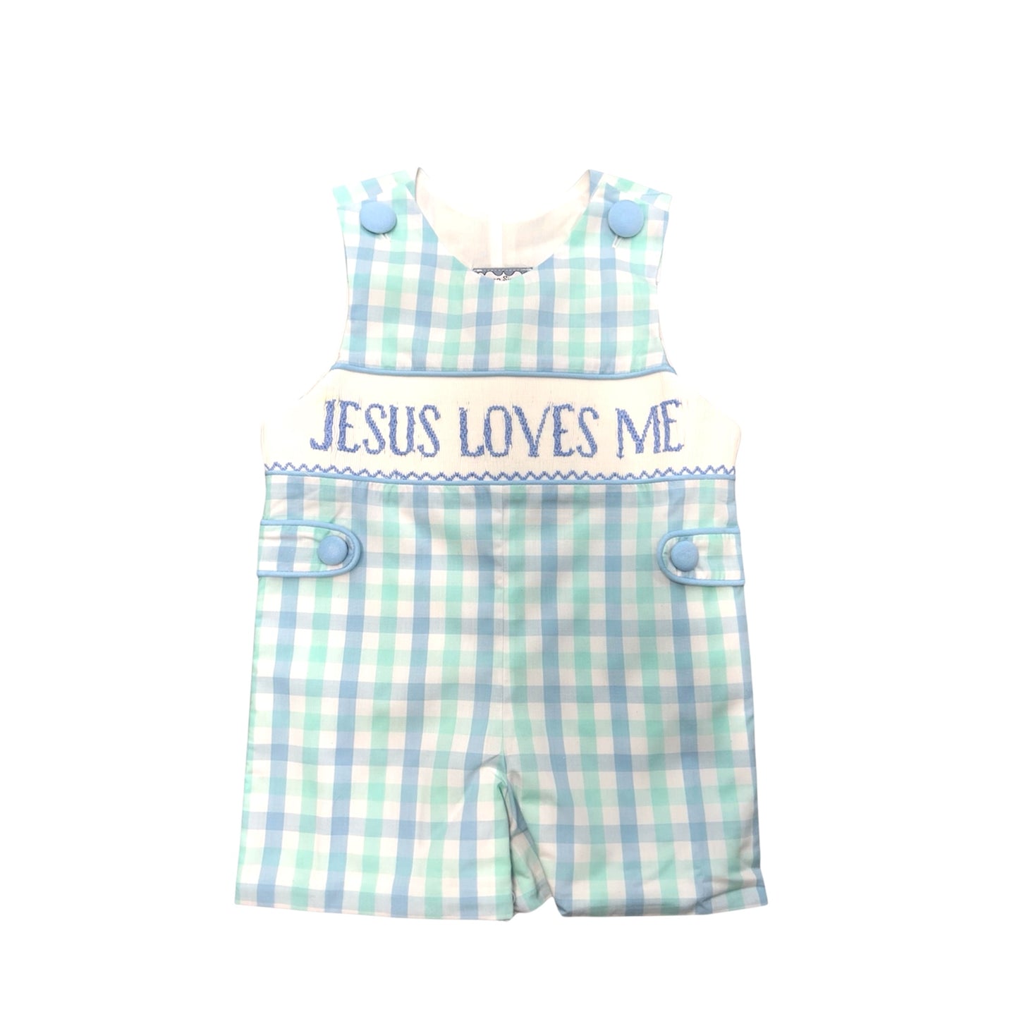 Jesus Loves Me Smocked Jon Jon