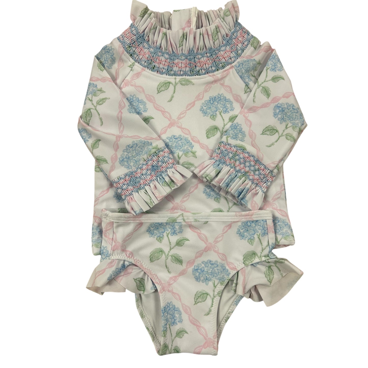 Hydrangea Smocked 2 piece Swimsuit