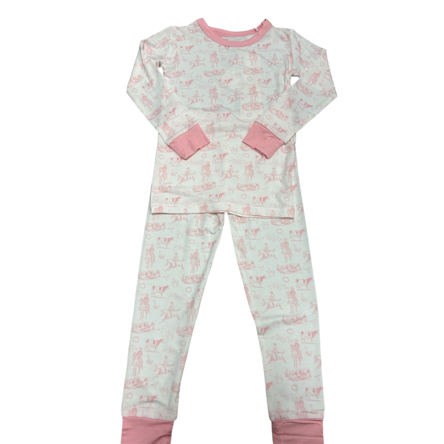 Western Bamboo Lounge Set - Pink
