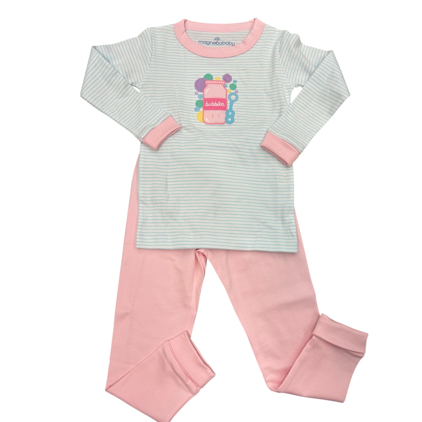 Sweet Bubbles Applique Long Pajamas
