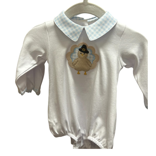 Pilgrim Pals Applique Collared Bubble - Blue