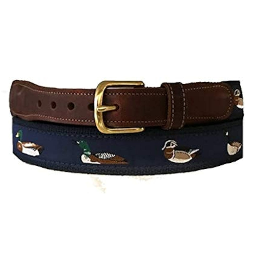 Mallard Leather Tab Belt