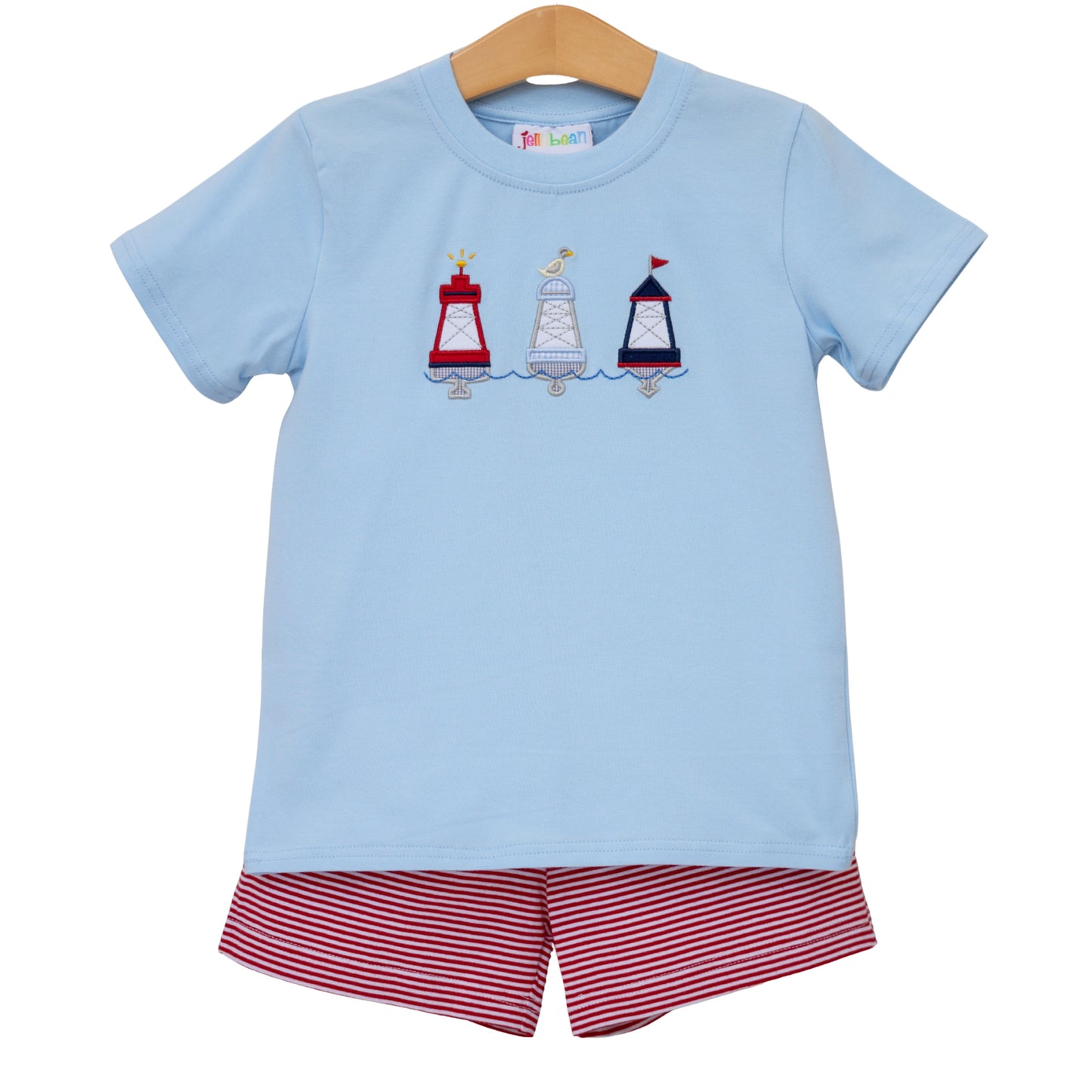 ** PRE-ORDER ** Red, White, and Buoy Short Set