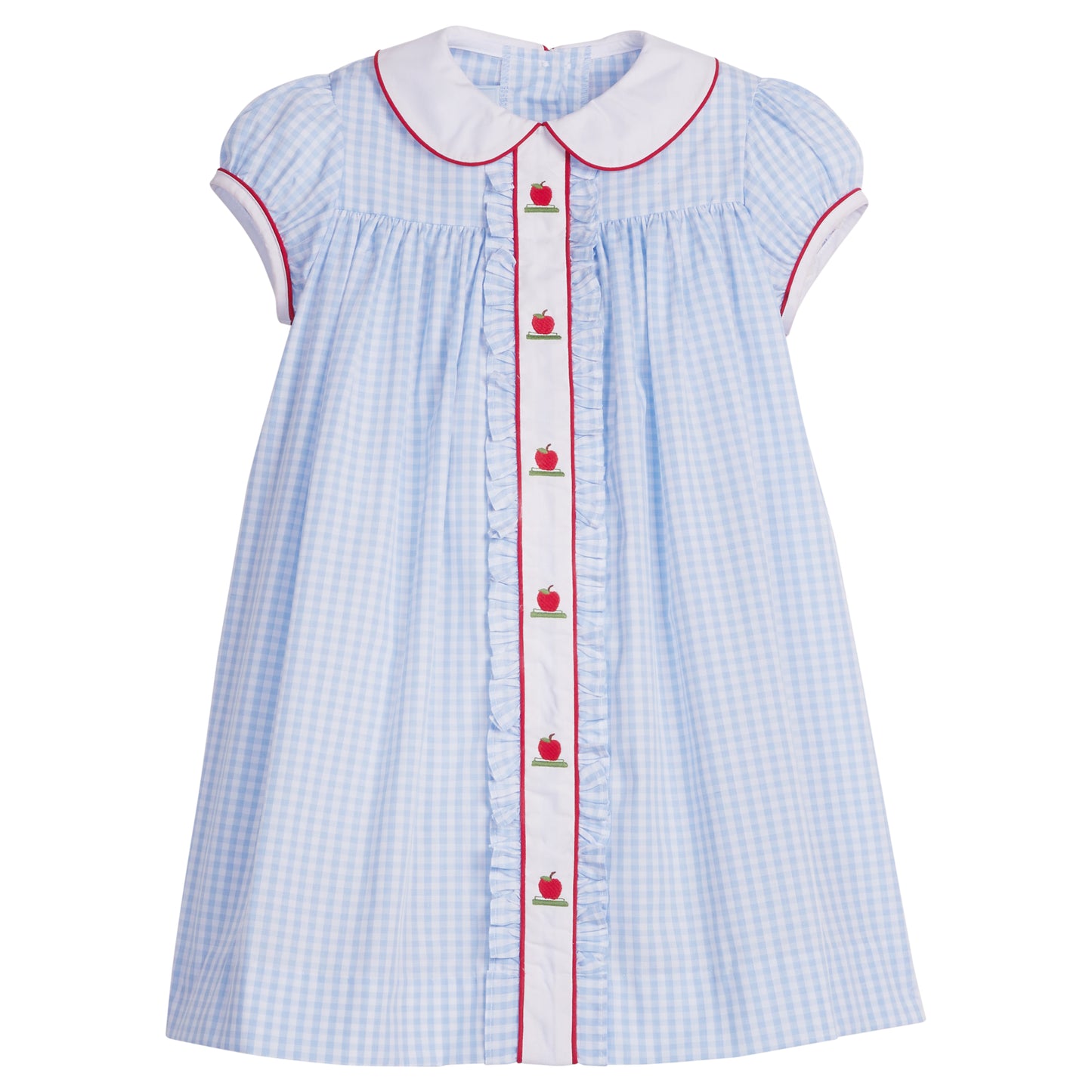 Ruffled Sally Dress - Apples