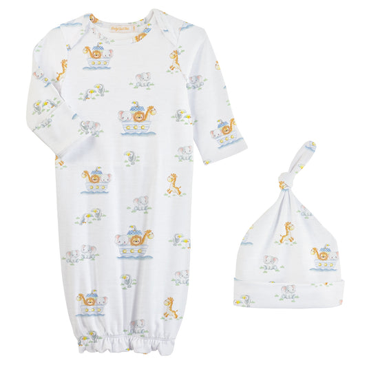 Noah's Ark Gown and Hat Set - Blue