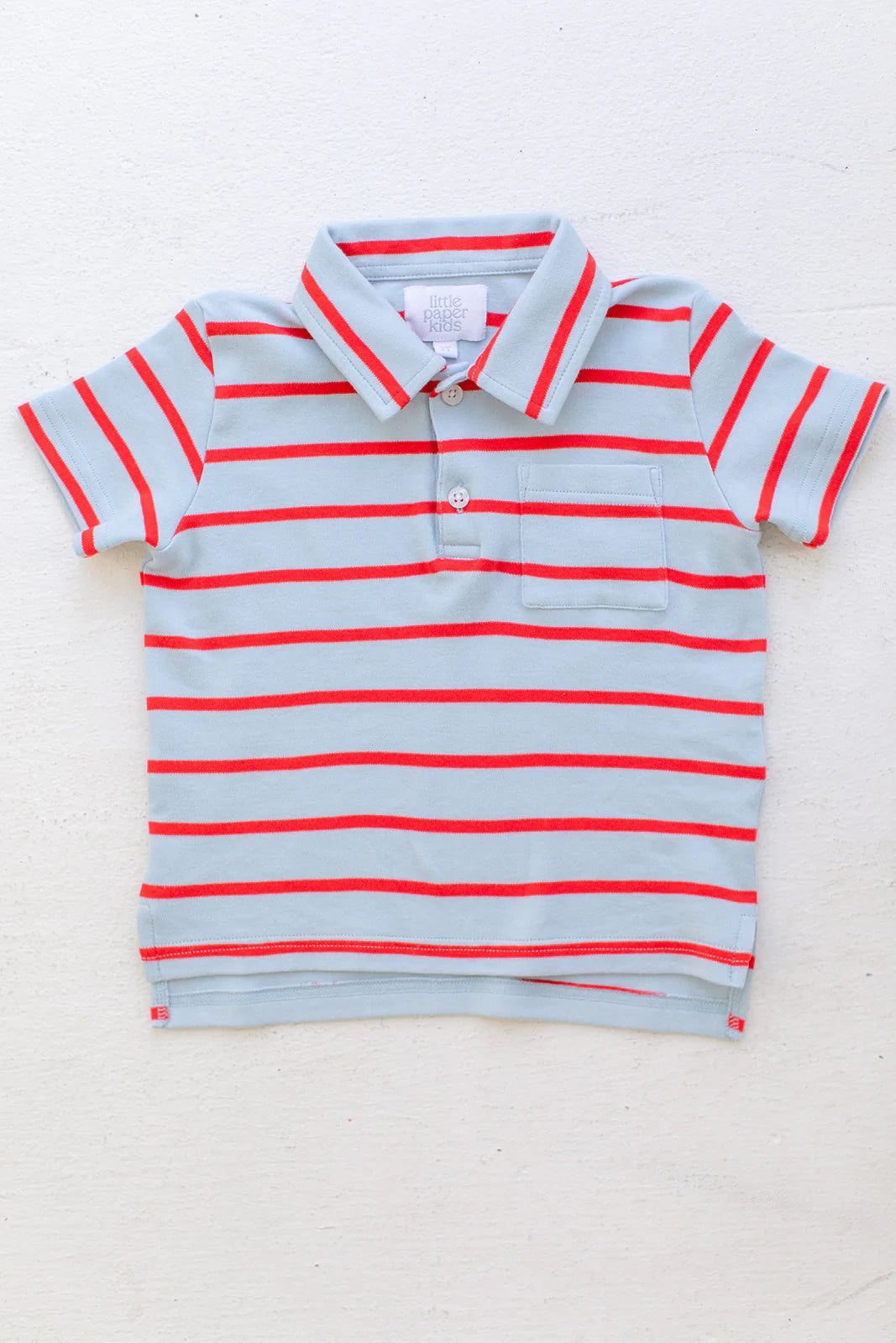 Archie Polo - Blue/Red Stripes