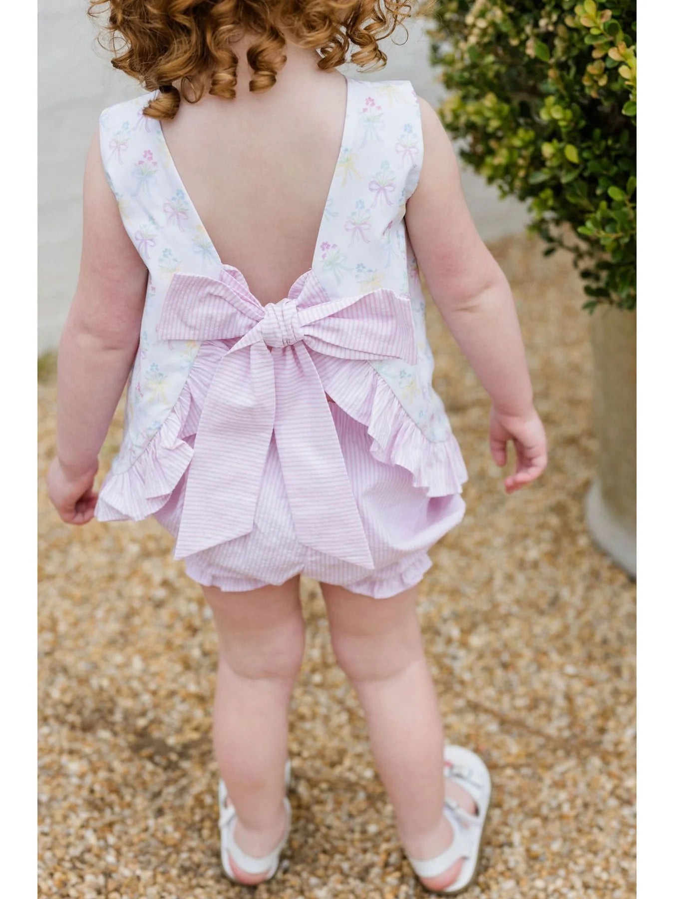 Mae Bloomer/Banded Short Set- Bouquets & Bows