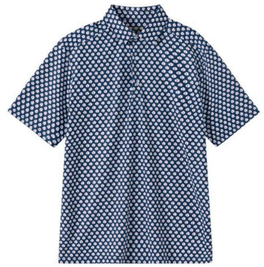 Navy Short-sleeve shirt with a baseball pattern