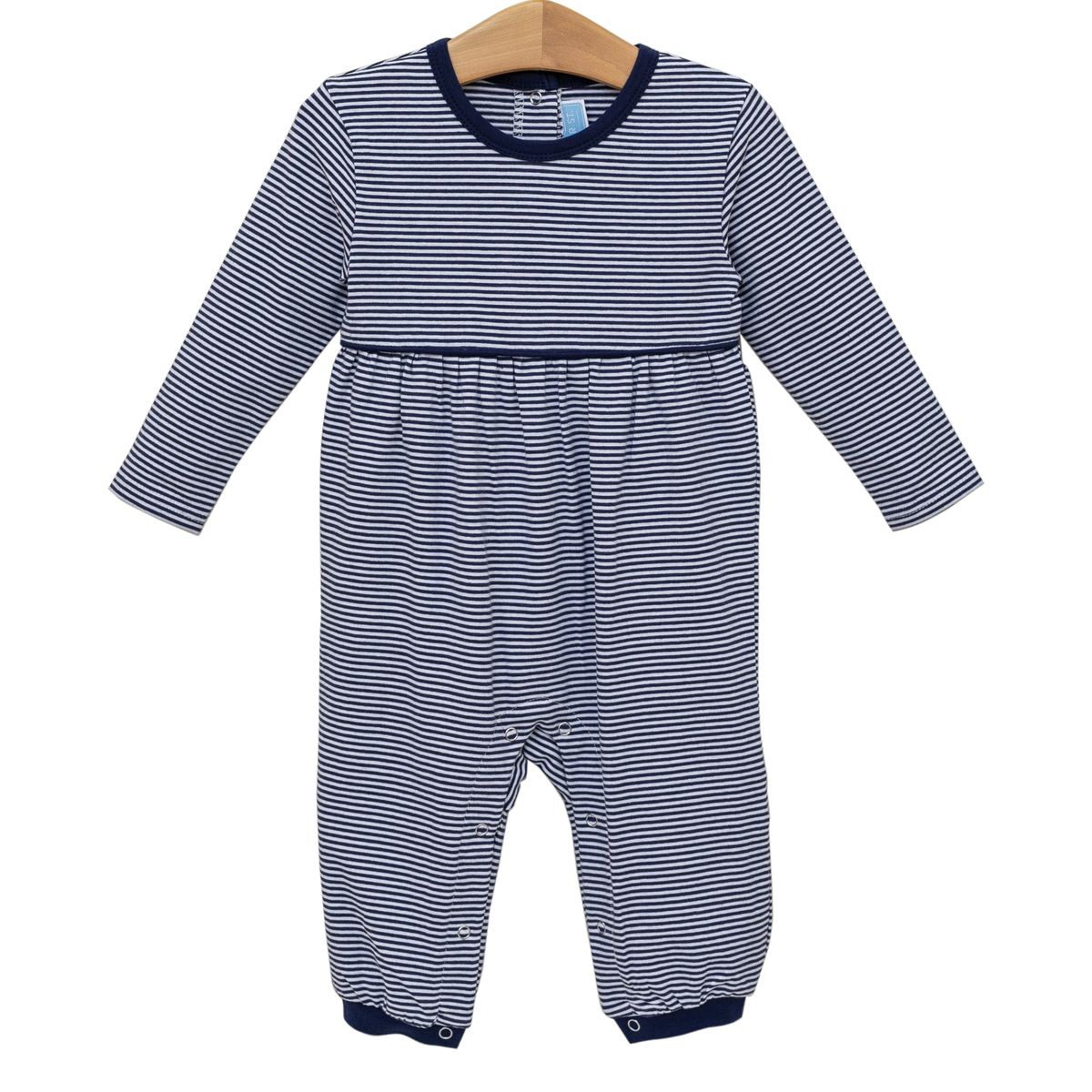 Bennett Romper- Navy Stripe
