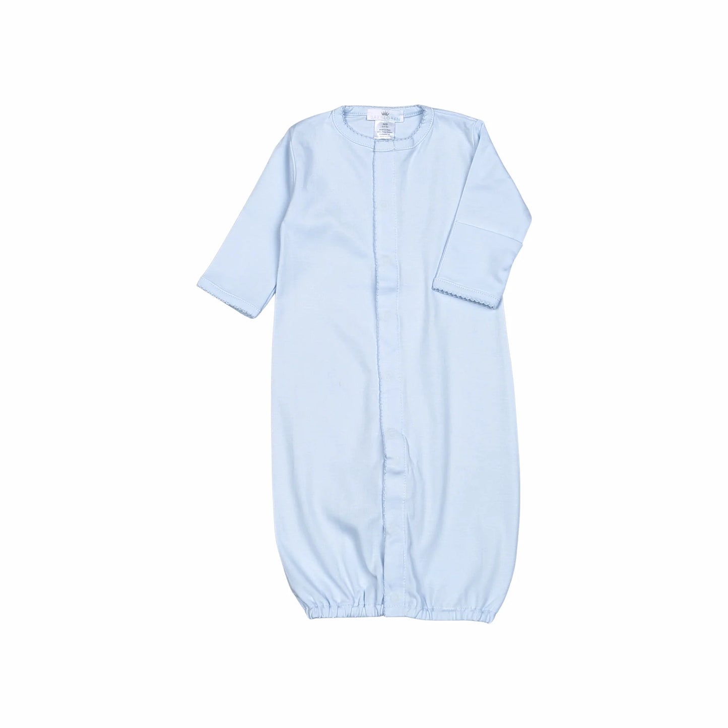 Blue Converter Gown Blue Picot Trim