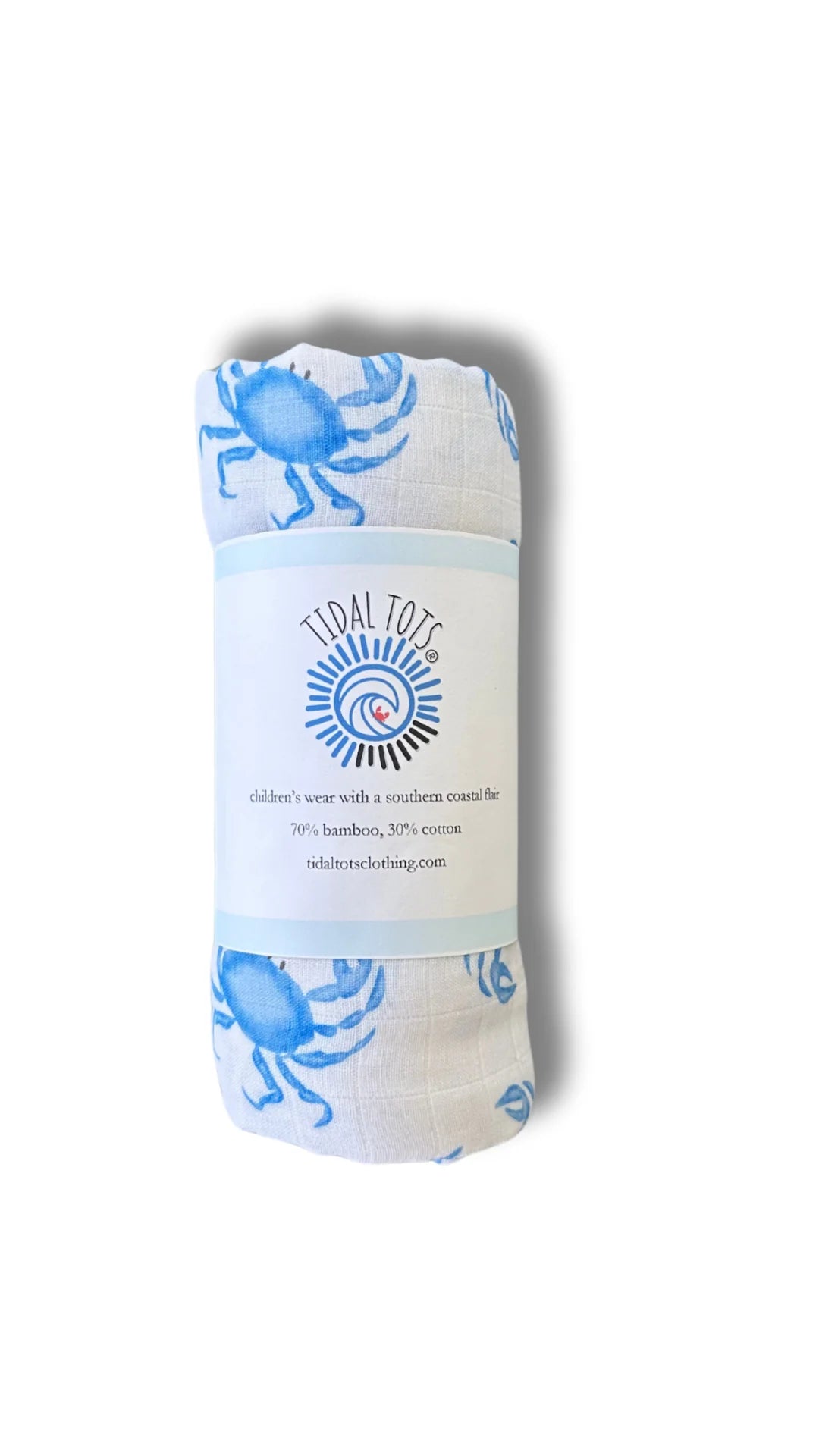 Carolina Crabs Blue Lightweight Swaddle Blanket