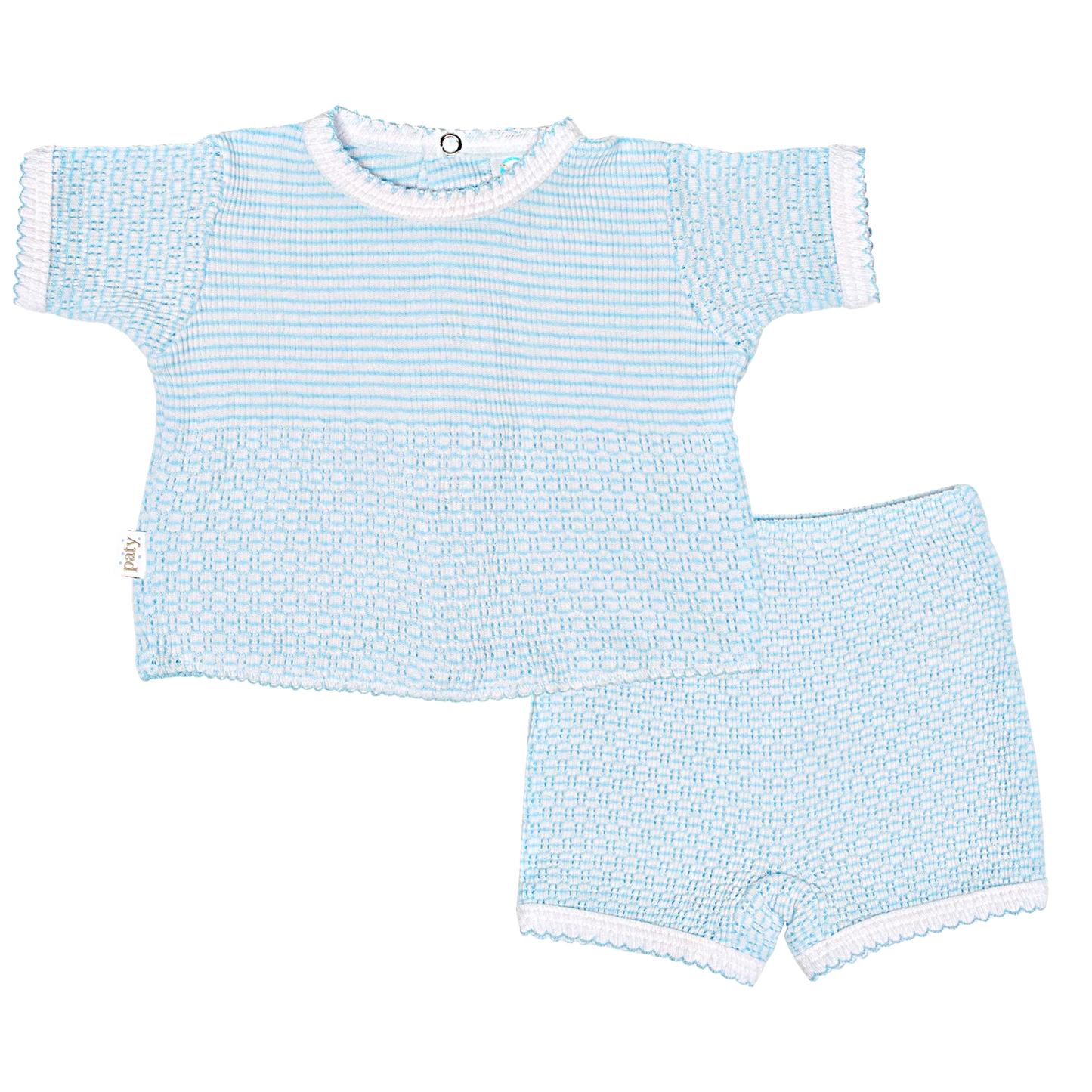 Knit Short Set - Blue