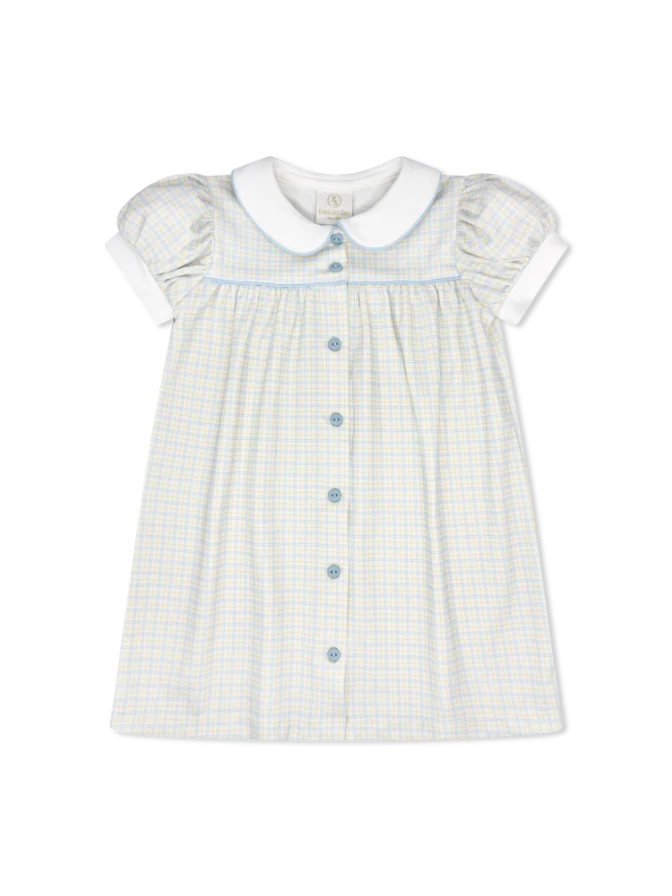 Breccan Dress Cornflower Check