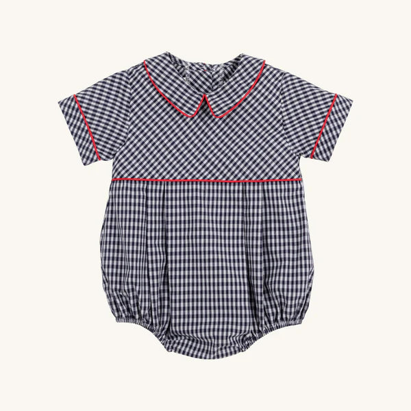 Bradford Bubble -Navy Grove Gingham with Richmond Red