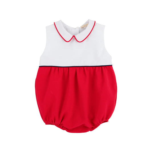 Sleeveless Bradford Bubble (Pique) Richmond Red with Worth Avenue White