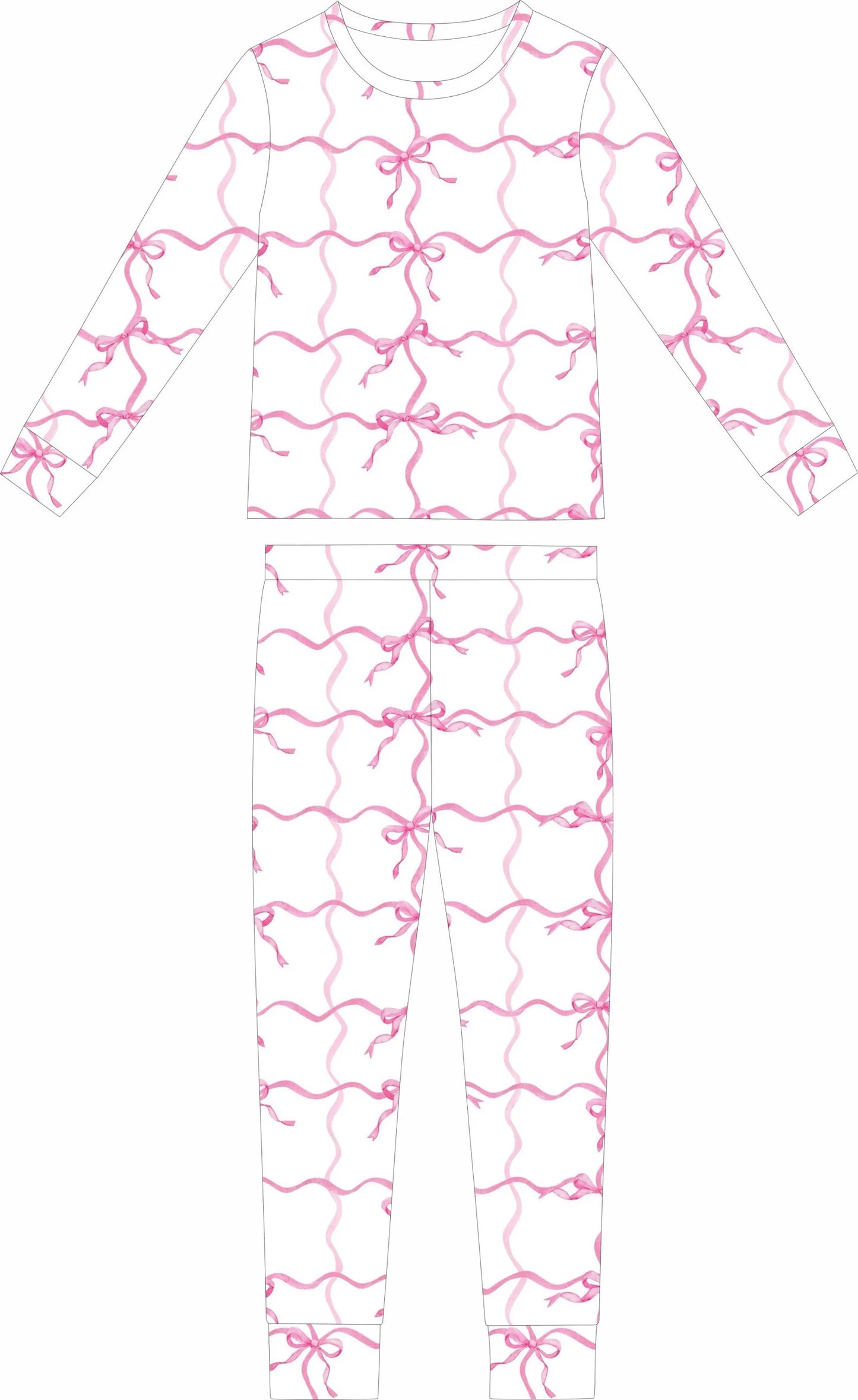**PRE-ORDER** Classic Ribbon Two Piece Loungewear Set