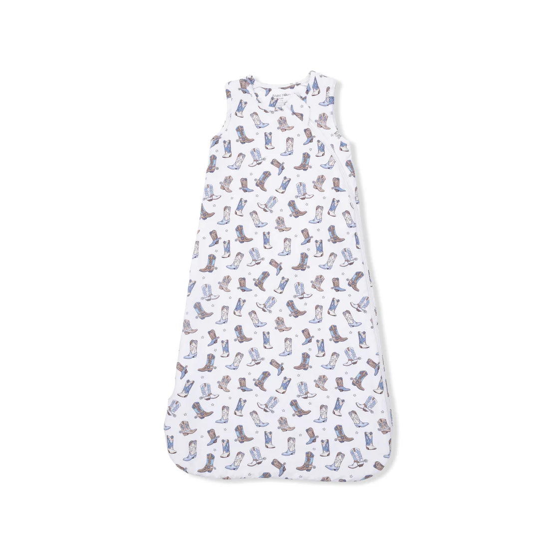 Sleep bag with cowboy boots pattern.