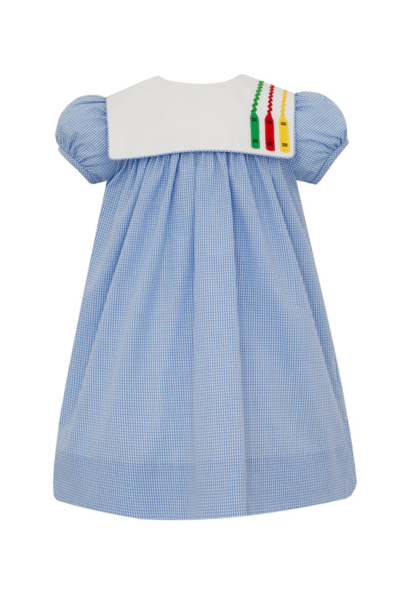 Crayon Blue Gingham Dress