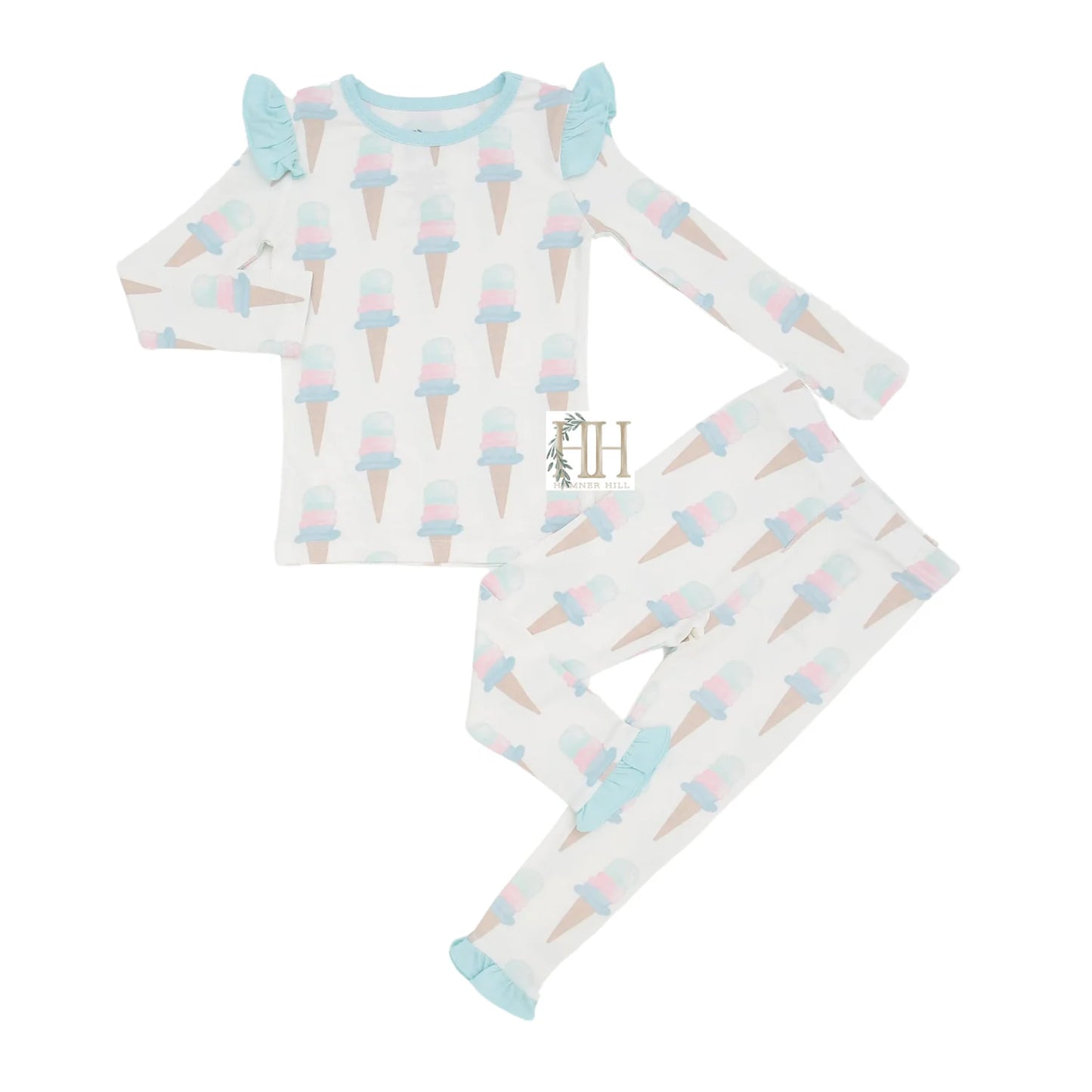 Ice Cream Ruffle Loungewear - Bamboo