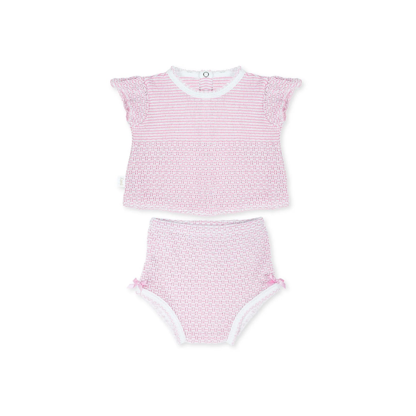 Flutter Sleeve Diaper Set - Pink