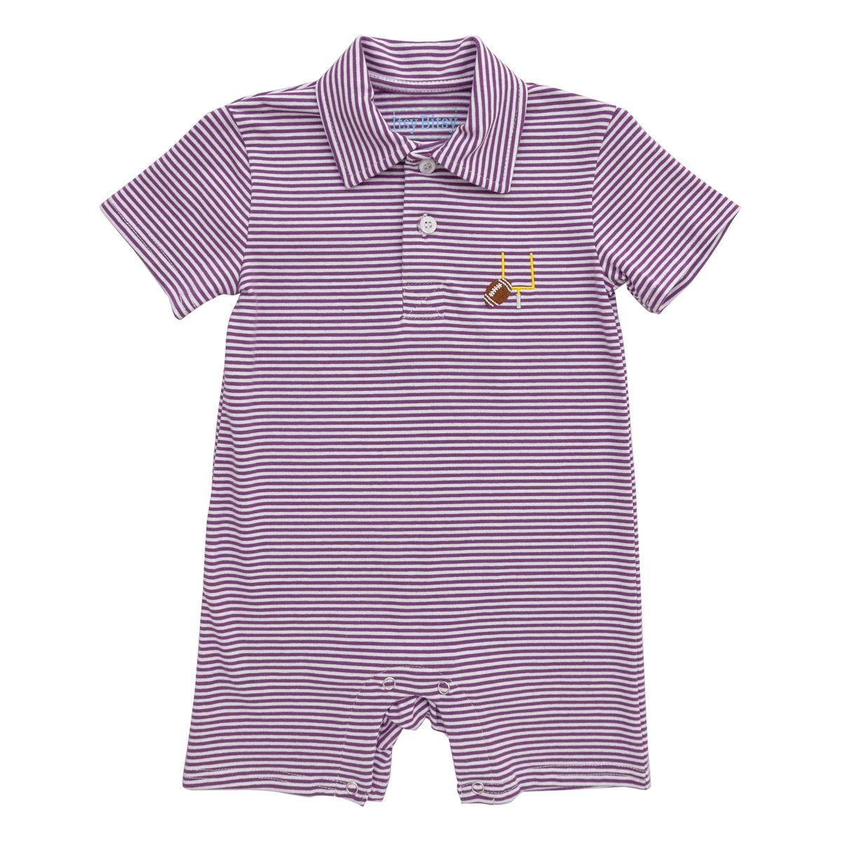 Game Day Polo Romper- Purple