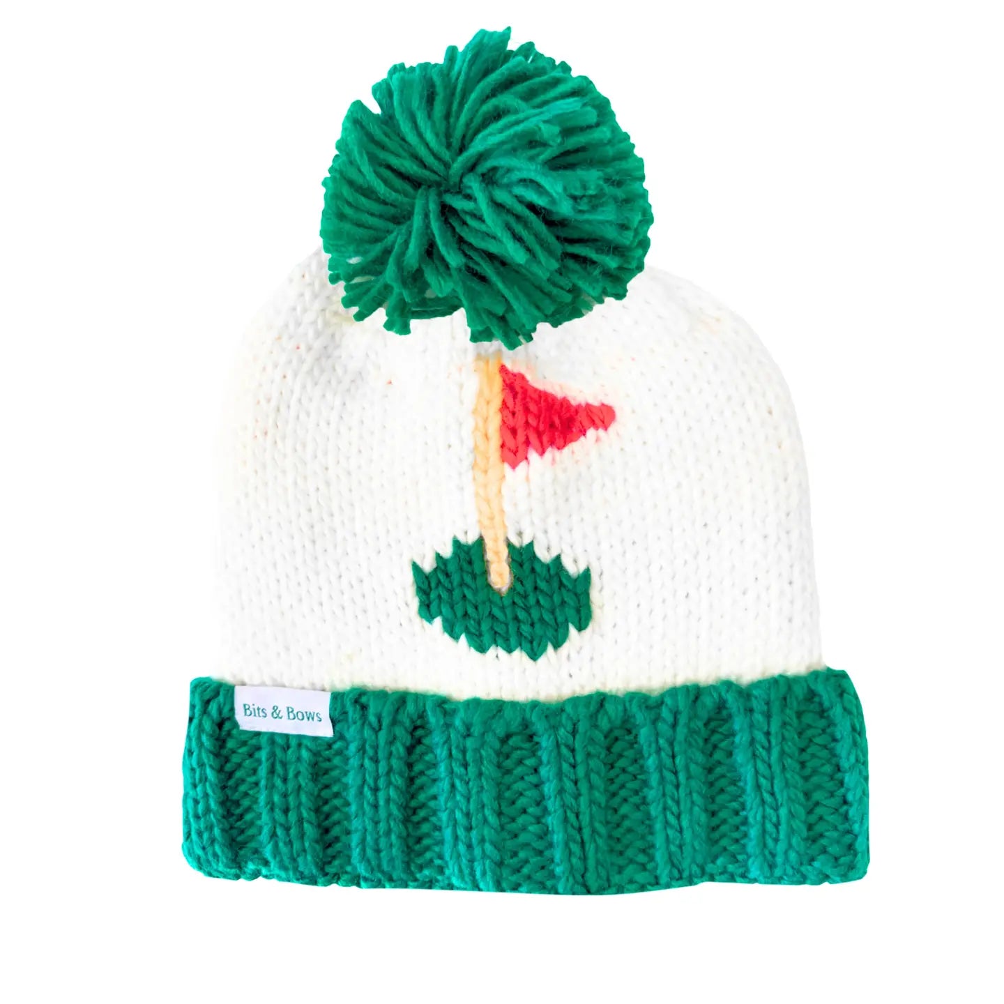 Golf Flag Bobble Hat, Green