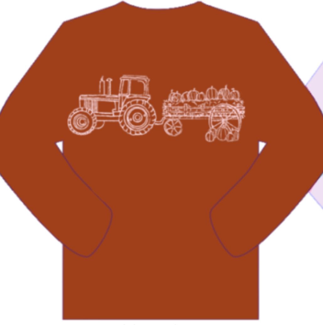 LS Burnt Orange Hayride T-Shirt